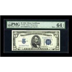 Fr. 1650 $5 1934 Silver Certificate. PMG Choice