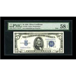Fr. 1650 $5 1934 Silver Certificate. PMG About