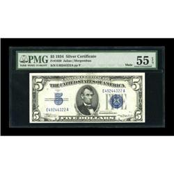 Fr. 1650 $5 1934 Mule Silver Certificate. PMG