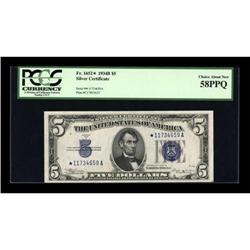Fr. 1652* $5 1934B Silver Certificate. PCGS