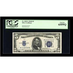Fr. 1654* $5 1934D Silver Certificate. PCGS Gem
