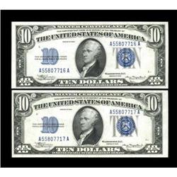 Fr. 1701 $10 1934 Silver Certificates.