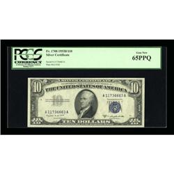 Fr. 1708 $10 1953B Silver Certificate. PCGS Gem