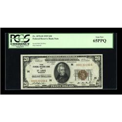 Fr. 1870-H $20 1929 Federal Reserve Bank Note.