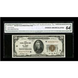 Fr. 1870-H $20 1929 Federal Reserve Bank Note.