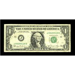 Fr. 1911-J $1 1981 Federal Reserve Note. Very