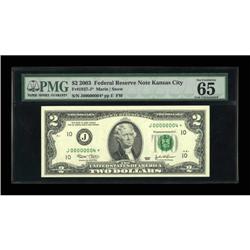 Fr. 1937-J* $2 2003 Federal Reserve Note. PMG