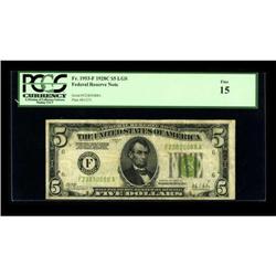 Fr. 1953-F $5 1928C Federal Reserve Note. PCGS