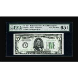 Fr. 1955-I $5 1934 Federal Reserve Note. PMG Gem