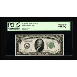 Fr. 2002-G $10 1928B Federal Reserve Note. PCGS