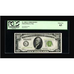 Fr. 2002-G* $10 1928B Federal Reserve Note. PCGS