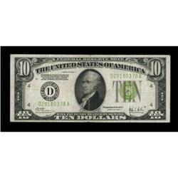 Fr. 2003-D $10 1928C Federal Reserve Note. Very