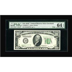 Fr. 2008-D* $10 1934C Federal Reserve Note. PMG