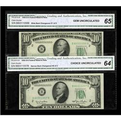 Fr. 2010-B $10 1950 Federal Reserve Notes.