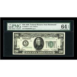 Fr. 2050-E $20 1928 Federal Reserve Note. PMG