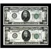 Image 1 : Fr. 2050-I $20 1928 Federal Reserve Notes. Two