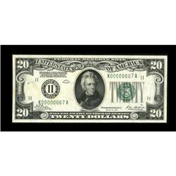 Fr. 2050-K $20 1928 Federal Reserve Note. Crisp