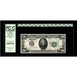 Fr. 2051-J $20 1928A Federal Reserve Note. PCGS