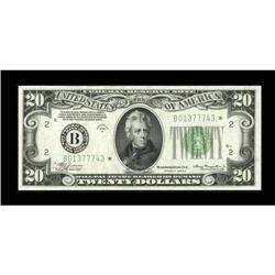 Fr. 2055-B* $20 1934A Federal Reserve Note. Very