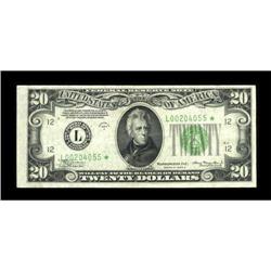 Fr. 2055-L* $20 1934A Federal Reserve Note.