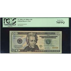 Fr. 2090-A* $20 2004A Federal Reserve Note. PCGS