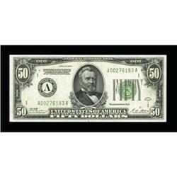 Fr. 2101-A $50 1928A Federal Reserve Note.