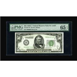 Fr. 2101-H $50 1928A Federal Reserve Note. PMG