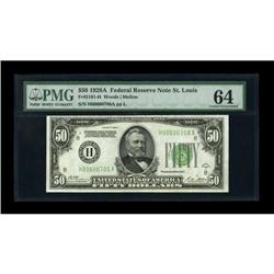 Fr. 2101-H $50 1928A Federal Reserve Note. PMG
