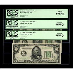 Fr. 2103-G $50 1934A Federal Reserve Notes.