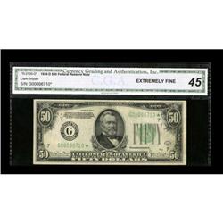 Fr. 2106-G* $50 1934D Federal Reserve Note. CGA
