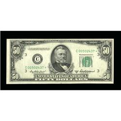 Fr. 2109-C* $50 1950B Federal Reserve Note. Very