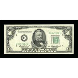 Fr. 2109-D* $50 1950B Federal Reserve Note. Gem