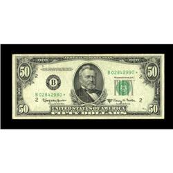 Fr. 2112-B* $50 1950E Federal Reserve Note. Very