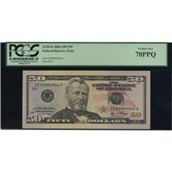Fr. 2130-D $50 2006 Federal Reserve Note. PCGS