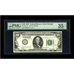 Fr. 2150-G* $100 1928 Federal Reserve Note. PMG