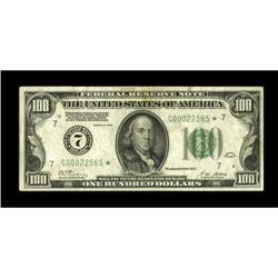 Fr. 2150-G* $100 1928 Federal Reserve Note. Very