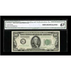 Fr. 2155-C $100 1934C Federal Reserve Note. CGA