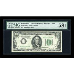 Fr. 2155-H* $100 1934C Federal Reserve Note. PMG