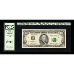 Fr. 2173-K* $100 1990 Federal Reserve Note. PCGS
