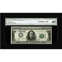 Fr. 2200-E $500 1928 Federal Reserve Note. CGA