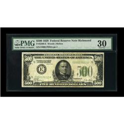 Fr. 2200-E $500 1928 Federal Reserve Note. PMG