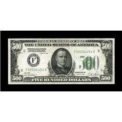 Fr. 2200-F $500 1928 Federal Reserve Note.