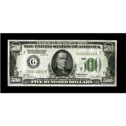 Fr. 2200-G $500 1928 Federal Reserve Note. Very
