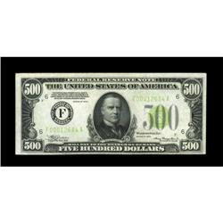 Fr. 2201-F $500 1934 LGS FRN. About Unc.