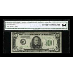 Fr. 2202-B $500 1934A Federal Reserve Note. CGA
