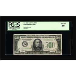 Fr. 2202-G $500 1934A Federal Reserve Note. PCGS