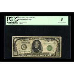 Fr. 2210-C $1000 1928 Federal Reserve Note. PCGS