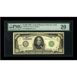 Fr. 2210-H $1000 1928 Federal Reserve Note. PMG