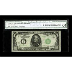 Fr. 2211-F $1000 1934 Federal Reserve Note. CGA