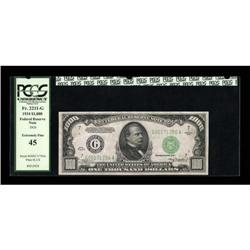 Fr. 2211-G $1000 1934 Federal Reserve Note. PCGS